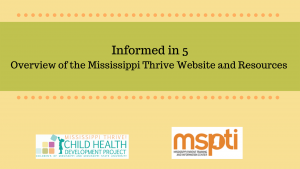Image of presentation slide with title "Informed in 5"